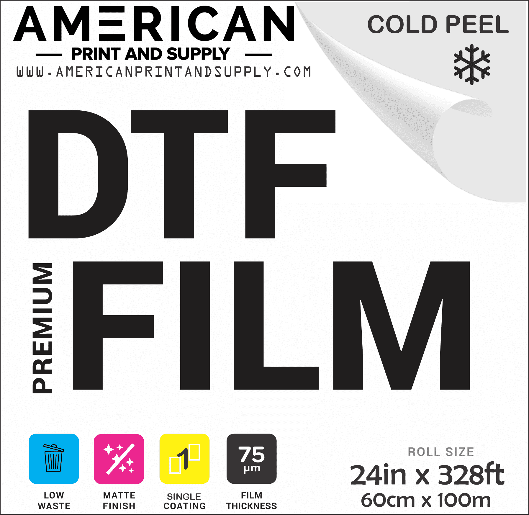 DTF 13" Premium Single Sided Transfer Film - Cold Peel - Image 2