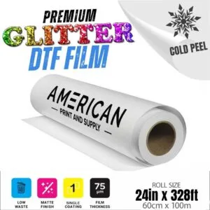 DTF Glitter Film - 24" Cold Peel Single Sided
