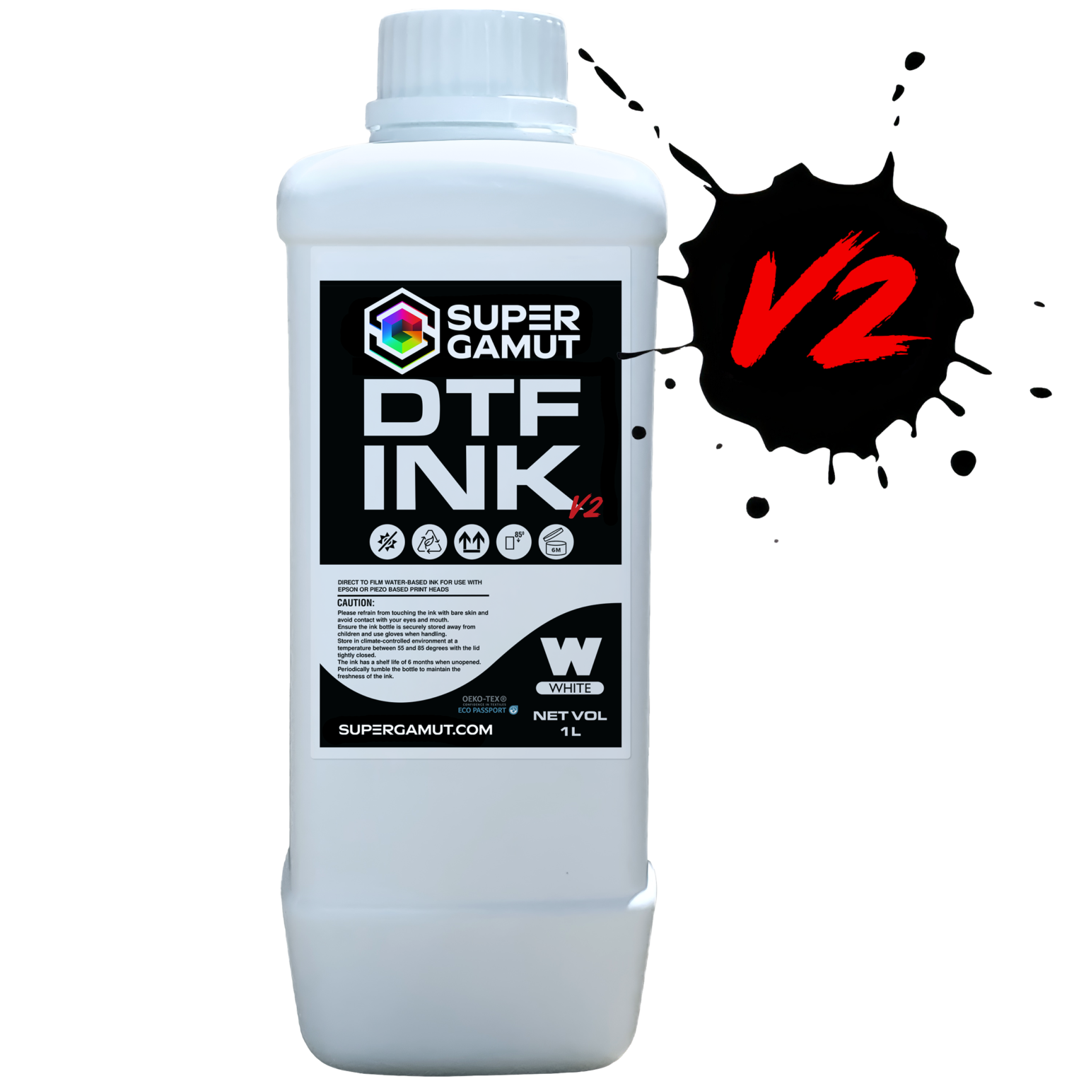 DTF Premium V2 Bulk Ink 1 Liter WHITE - SuperGamut