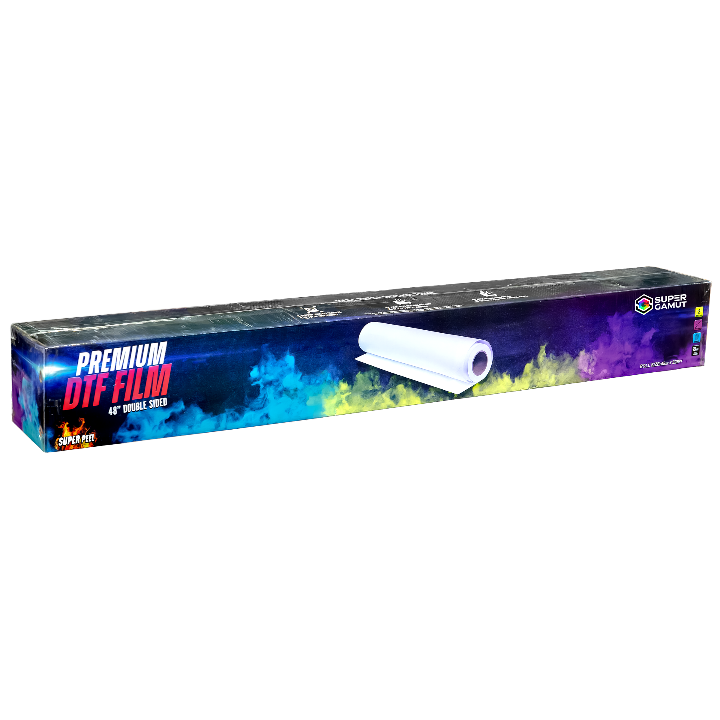 Super Peel Film – 48" Double Sided w/ DTF Instant Peel Coating 328'